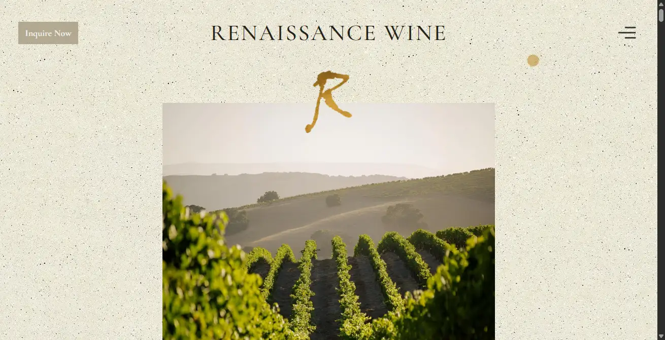 Renaissance Wine website homepage